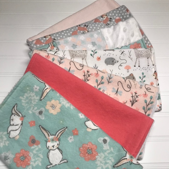 Other - YOU PICK Spring Themed Baby Girl Burp Cloths